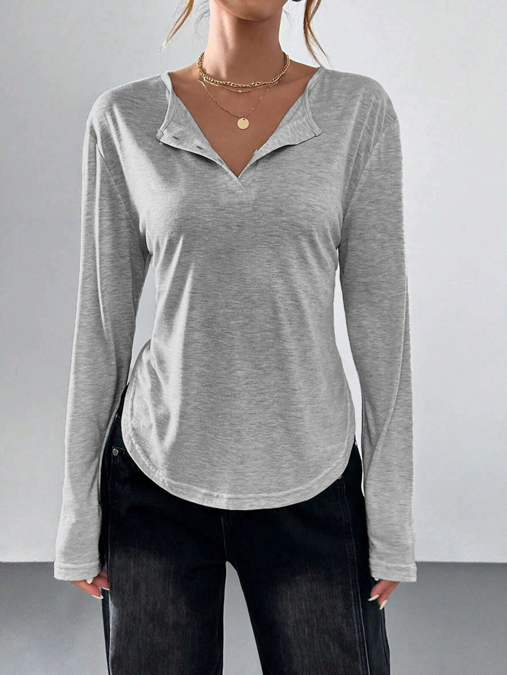 ZARA Solid Color Collared Loose Top Spring Summer Commuter Simple Versatile